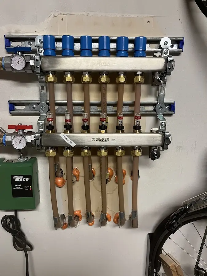 Plumber performing Gas Line Installation at a residential property in Greenville